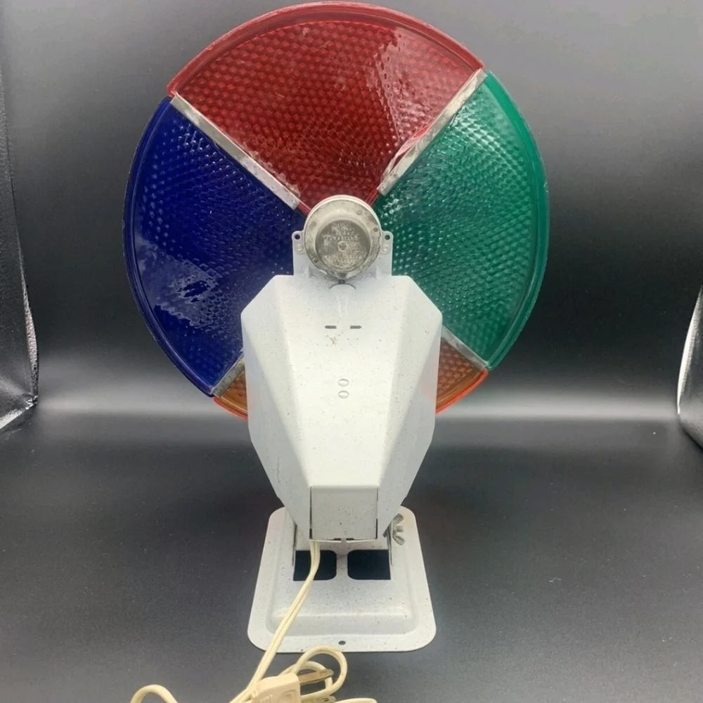 Vintage Penetray Motorized Color Wheel TESTED DOES NOT SPIN LIGHT WORKS CHRISTMA